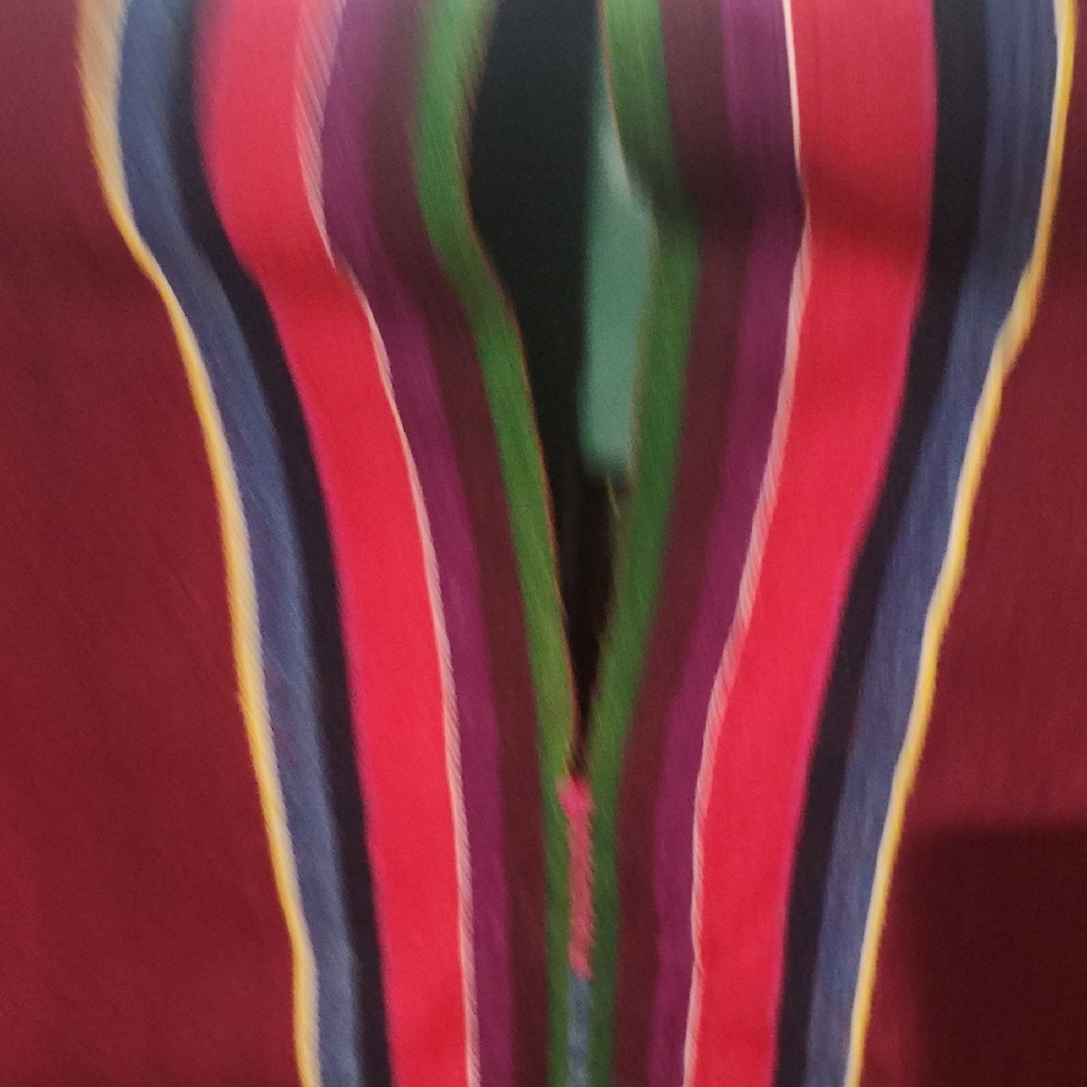 Red and Purple  Poncho Striped Flowing Pattern